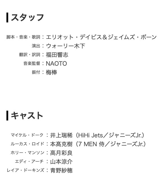 ミュージカル ルーザーヴィル 公演ご案内ラインアップ 御園座